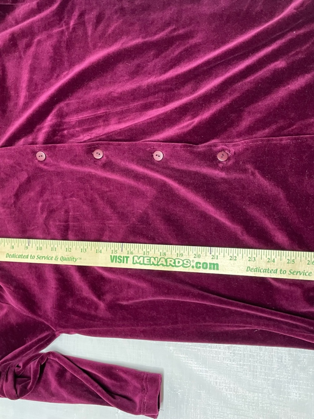 Velvet Button-Front Pajama Set in Berry - Picture 7 of 9